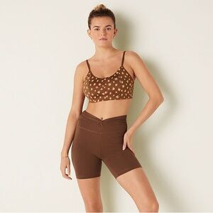 NWT 6" COTTON TWIST WAIST BIKER SHORTS